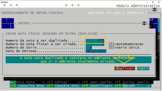 use o F9.OPÇÕES para acessar a opção de pcoloque as opções igual a imagem